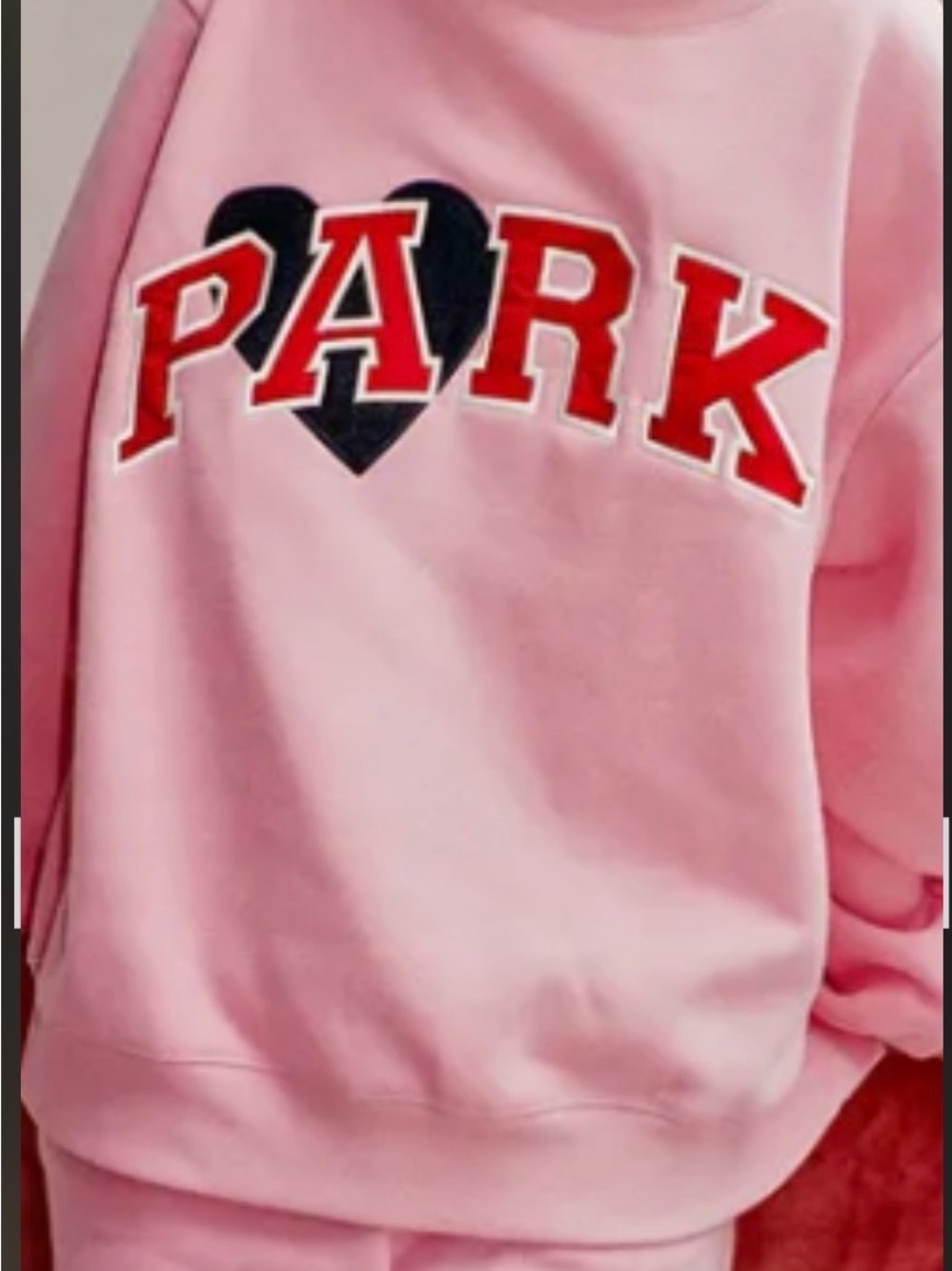 Parke Heart Pink Crewneck Sweatshirt